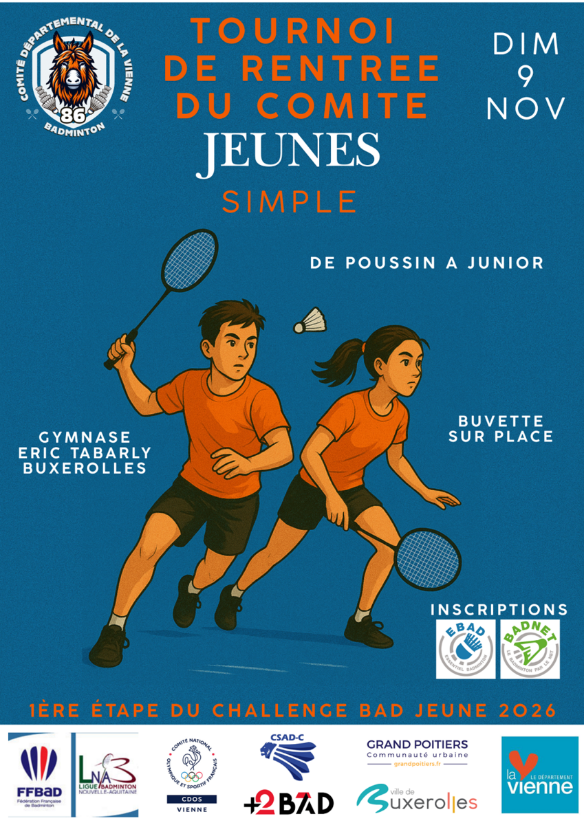 Tournoi de rentrée du comité, Jeune, Simple