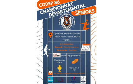 Championnat Départemental Senior, 6 et 7 décembre 2025