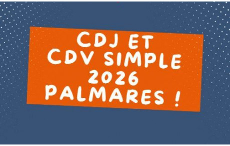 CDJ, CDV simple 2026 : palmarès !